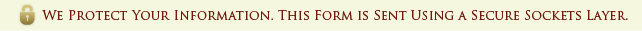 We Protect Your Information. This Form Is Sent Using A Secure Sockets Layer.