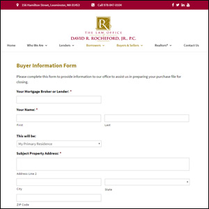 The Law Office of David Rocheford Buyer Form